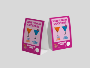 Irn Bru Vodka Martini X Blue Raspberry Martini - Tent Card